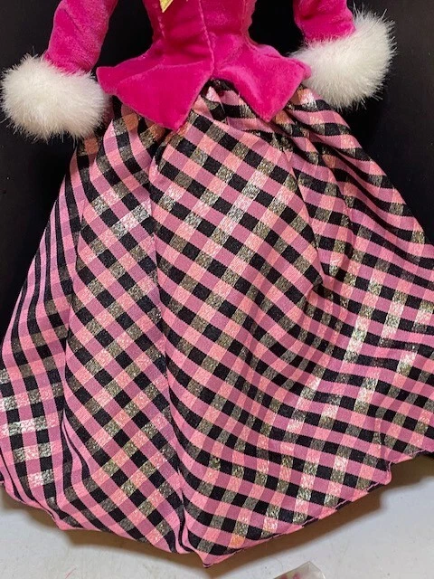 Барби розовый и черный чек и мех два изделия моды с туфли только что распакованы - Изображение 4 из 4