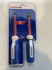 Lenox Insulated Screwdriver 2-pc Set Insulated 1000 Volts  PH2 & 1/4” Slotted