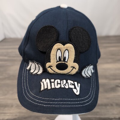 Disney World Mickey Mouse Baseball Cap Face Ears Vintage Kid