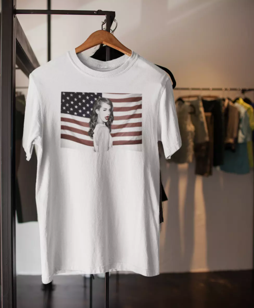 LANA DEL REY AMERICAN FLAG HIPSTER DOPE UNISEX T-SHIRT SHORT SLEEVE GIFT TSHIRT