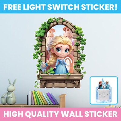 Disney Frozen Prinzessin Aufkleber Sticker Wanddeko Kinderzimmer Deko