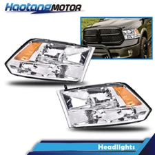 Chrome Housing Amber Corner Headlight Head Lamp Fit For 09-12 Ram 1500 2500 3500