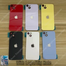 For iPhone 14/iPhone 14 Plus Back Glass Replacement Big Cam Hole Rear Cover Lot