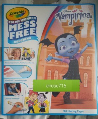 CRAYOLA COLOR WONDER 18PG COLORING PAD~FEATURING DISNEY'S VAMPIRINA~AGES 3+~NEW