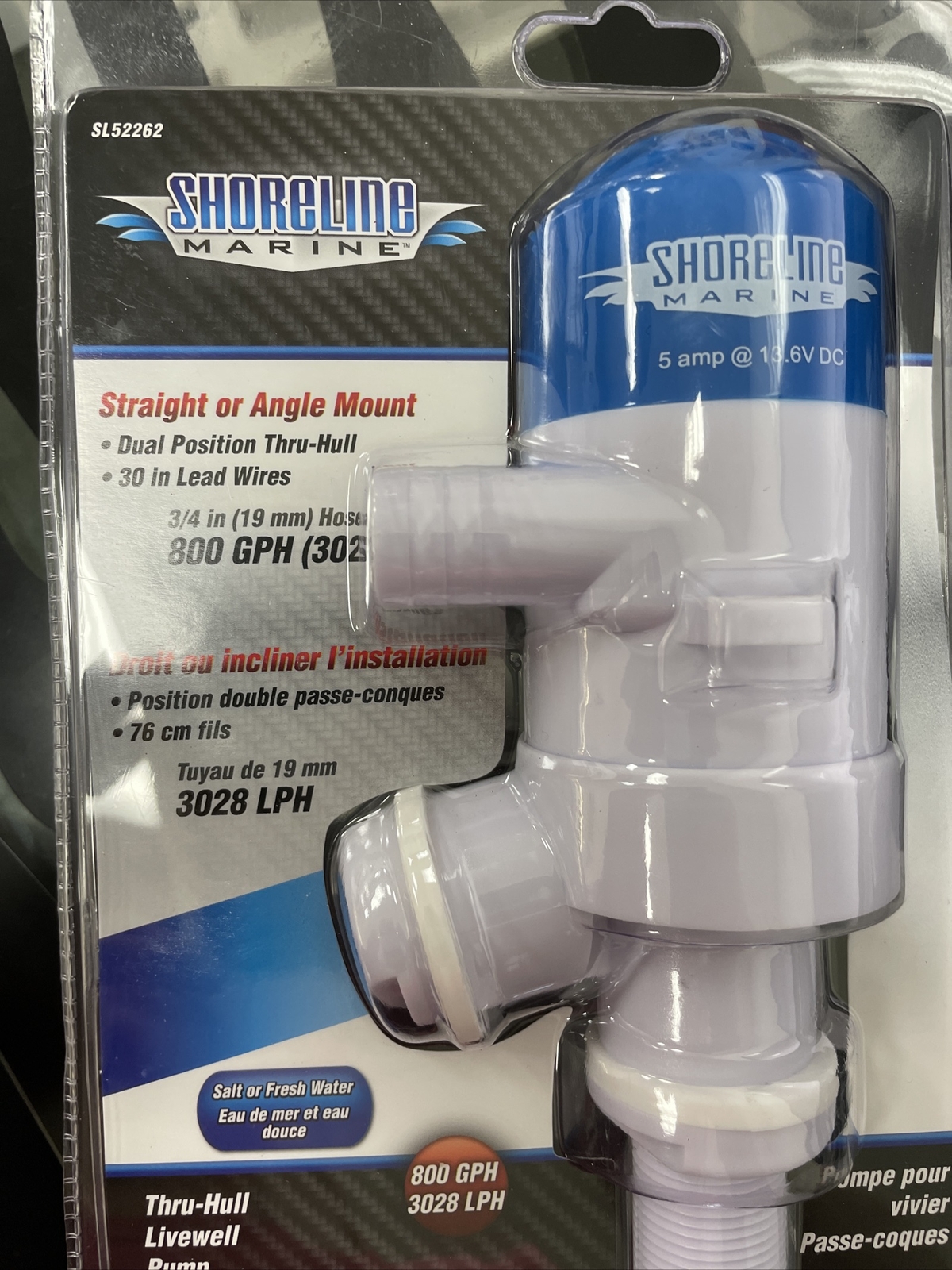 aerator pump for livewells on Shoreline Marine Sl52262 800 Gph 12v Livewell Pump For Sale Online Ebay