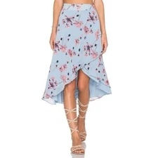 House of Harlow 1960 X Revolve S Light Blue Floral Maya Wrap Skirt