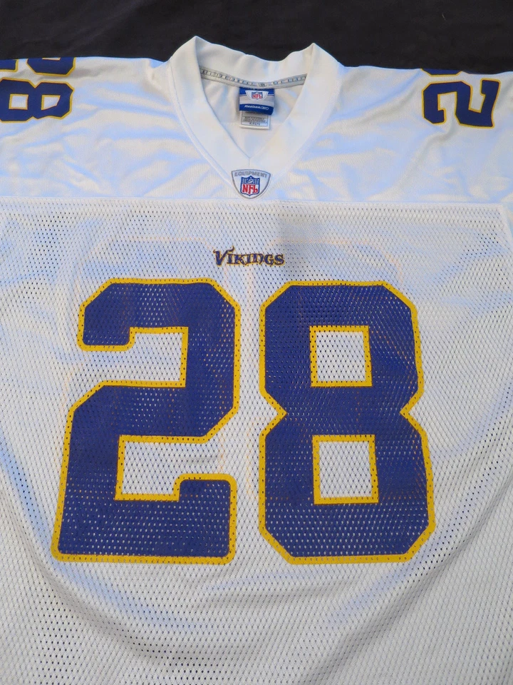 Camiseta deportiva blanca Reebok NFL Minnesota Vikings Logo 28 Peterson adulto XL XLarge Foto 3 de 4