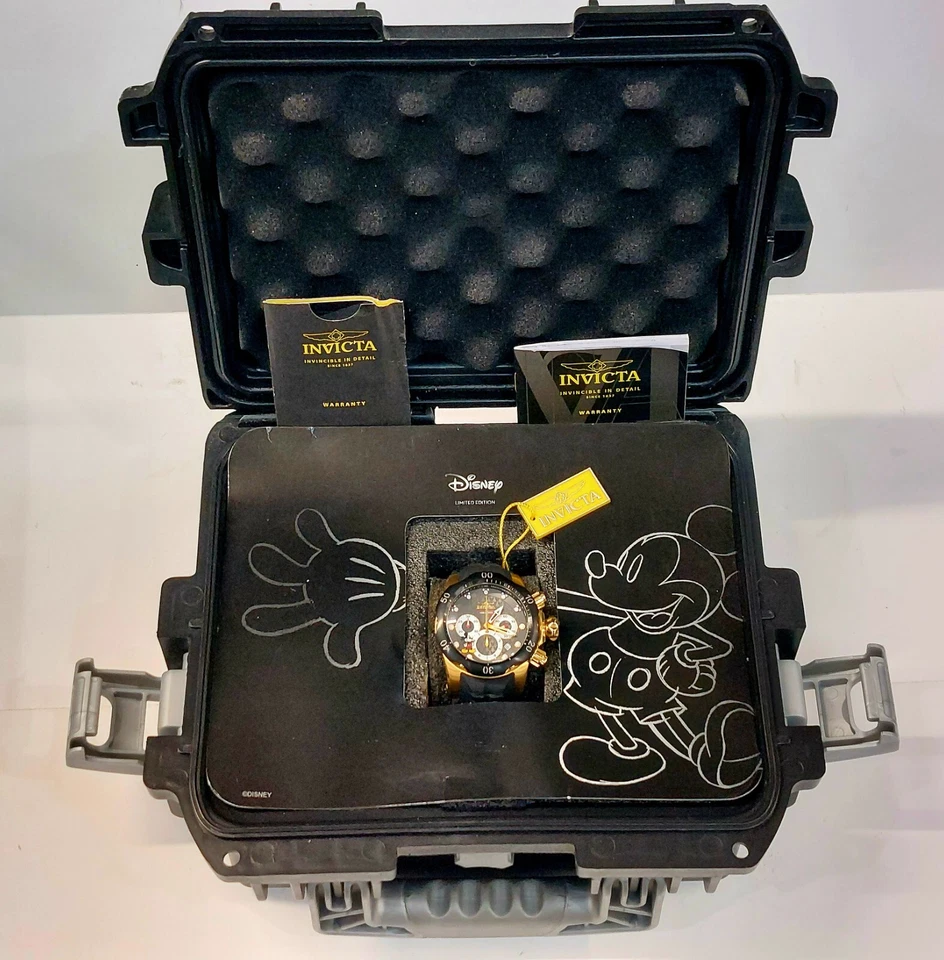 Часы с хронографом INVICTA 23167 Disney Mickey издание LMT черный циферблат - коробочная бумага - Изображение 2 из 4