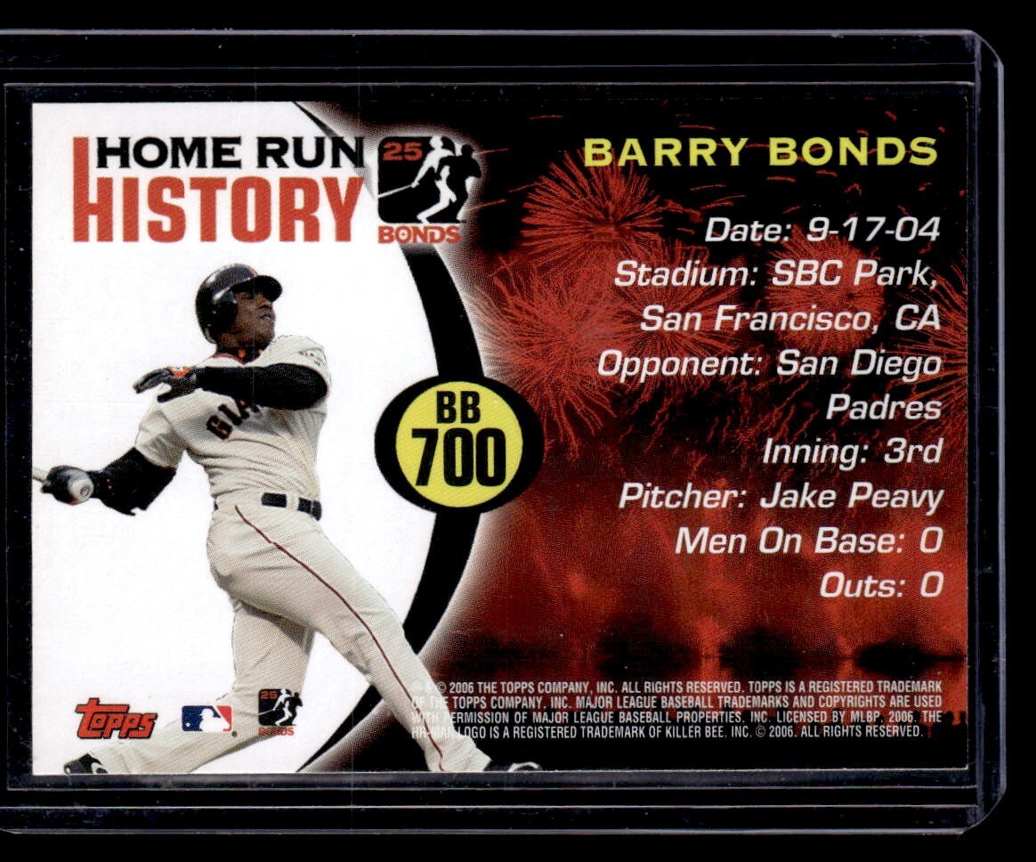 2006 Topps Chrome Home Run History #BB700 * Barry Bonds * GRADABLE