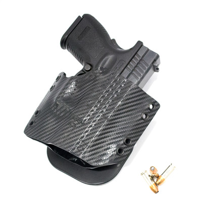 PSA Dagger - OWB Paddle Holster - Optic Ready - Matte Black & Black Carbon Fiber