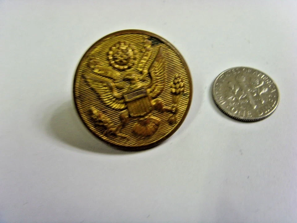 1910s Antique world war I American great seal uniform 28 mm metal button 49339 - Image 4 of 4