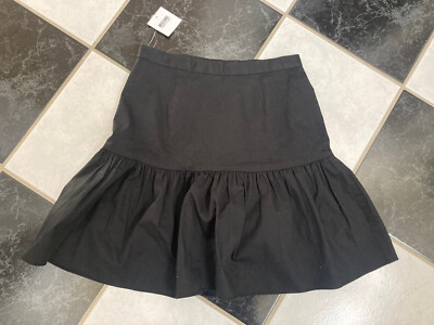 NWT 100% AUTH Moschino Cheap&Chic Black Pleated Polin A-line Skirt US 8