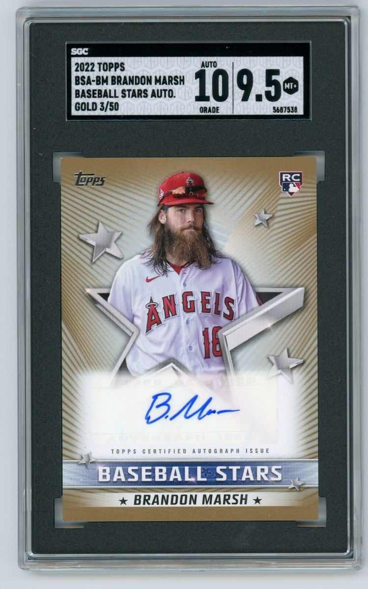 2022 Topps Series 1 Brandon Marsh RC Stars Auto Gold #