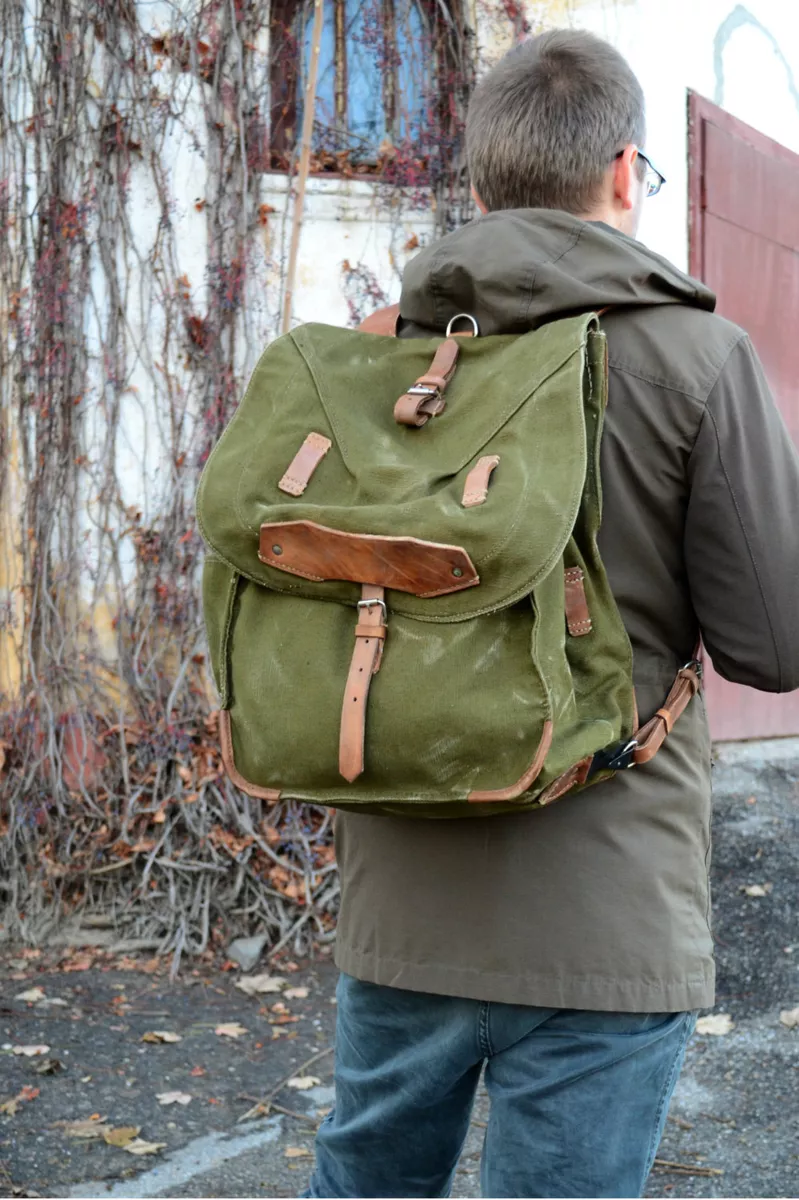 Military surplus canvas backpack sales