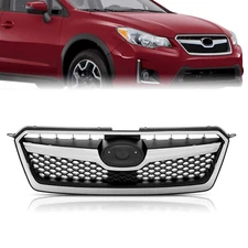 Fit For 2016-2017 Subaru XV Crosstrek Front Set Chrome Grille Assembly W/ Trim