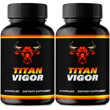 (2 Pack) Titan Vigor Male Capsules, TitanVigor for Men Endurance and Stamina