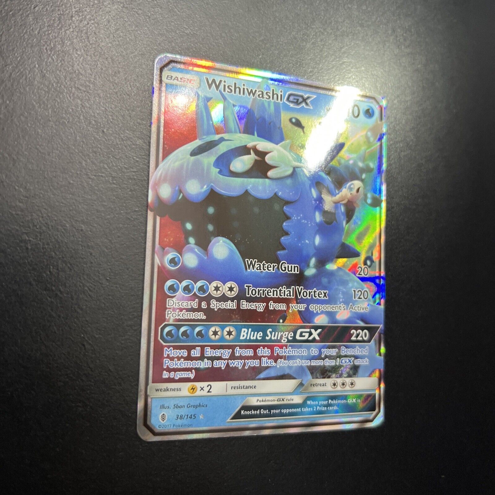 Carta Pokémon Wishiwashi Gx 38/145 Guardiões Ascendentes