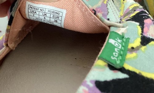 Sanuk Womens Loafers Shoes Size 7 Floral Summer Light Slip On Fabric - Picture 16 of 23