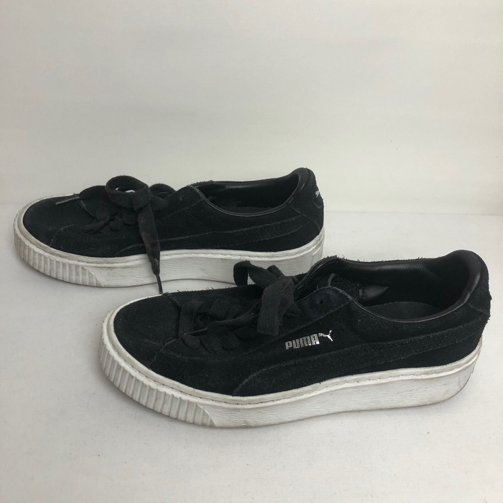 white platform puma shoes