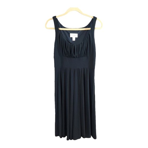 Joseph Ribkoff Pleated Satin Belted Midi Wrap Dress Size M | eBay