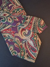 Polo Ralph Lauren Men's Purple Paisley 100% Silk Neck Tie MADE IN USA NWOT