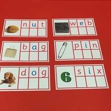 Pink Series Montessori - CVC WORD CARDS - 45 Laminated Cards