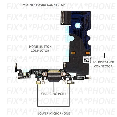 For iPhone 8 Dock Connector Charging Port Replacement With Microphone - Picture 4 of 5