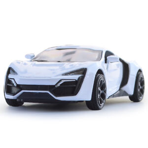 Fast&Furious Lykan Alloy Car Model Pull Back Toy Car 2 Electronic Metal Car 1:36