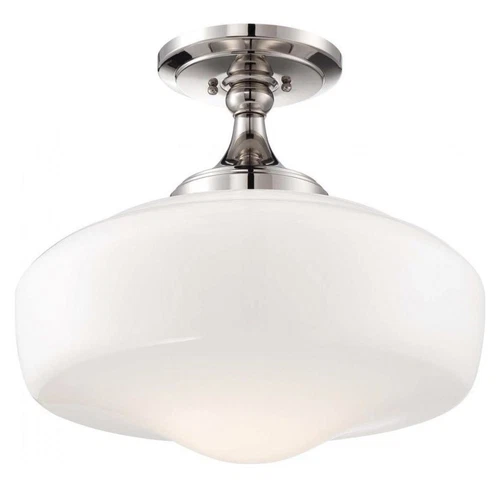 Minka Lavery 2259-613 - Polished Nickel - 1 Light Ceiling Fixture - 15.5" - NEW - Picture 1 of 3