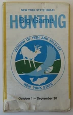 1980 NEW YORK BIG GAME HUNTING INFORMATION AND MAP       (INV35990)