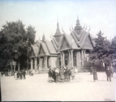 UA014 Negative Stereo Glass Plate BE circa 1910 Very Lively Colonial Exhibition