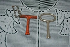 Vintage T-Bar Key & Clock Winding Key? ~ Number 8 on silver key