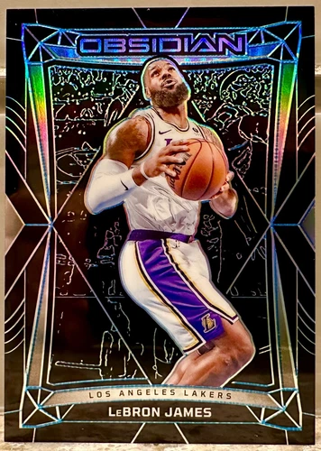 JERSEY # MATCH! 2023-24 Panini Obsidian LeBron James 23/30! TWILIGHT BLUE (1/1)!