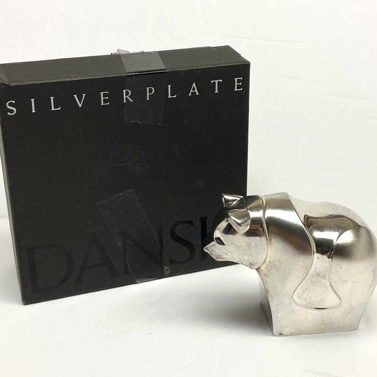 レイモンドペイネ Dansk Panda Bear Silverplate Animal Figurine Vintage