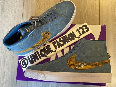 Nike SB Blazer x Supreme Zoom Mid QS 2 UK 9.5 US 10.5 44.5 Denim