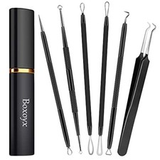 Pimple Popper Tool Kit - 6 Pcs Blackhead Remover Comedone Extractor Tool Kit