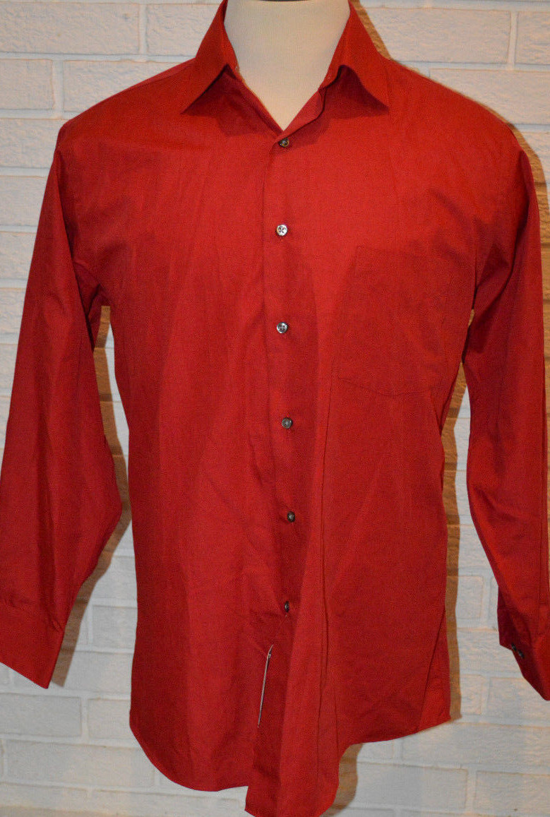 arrow poplin dress shirt New Arrow Mens Wrinkle-Free Regular-Fit Poplin Point-Collar Dress Shirt MSRP $45