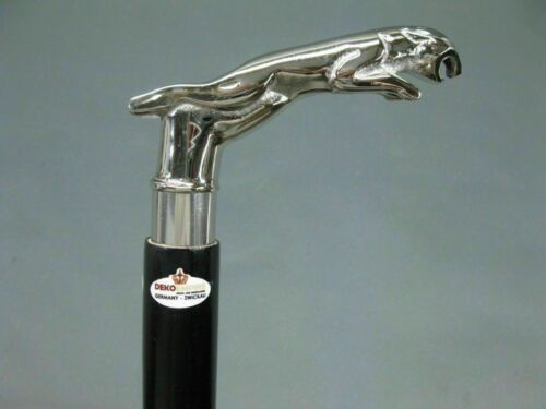 Brass Black Derby Head Handle Walking Cane Wooden Stick Vintage Style Antique - Picture 6 of 6