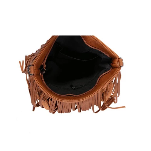 New Women's  Fringe Messenger Shoulder Tassel Bag Handbag Ladies Crossbody Bag - Picture 6 of 7