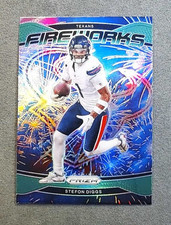 2024 Panini Prizm - Fireworks Stefon Diggs #9 Green Prizm