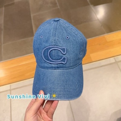 NWT Coach Unisex Signature Patch Baseball Hat Indigo CCN89 | eBay