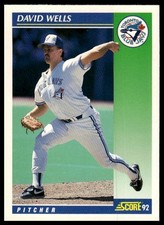 1992 Score #49 David Wells Toronto Blue Jays
