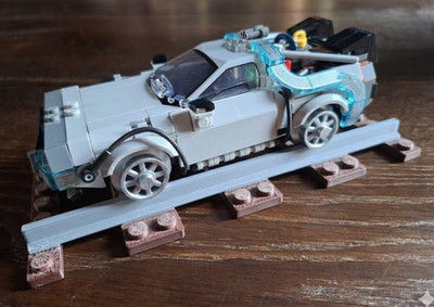 Lego Delorean 77256 Display Schienen + Eisenbahn Räder für Zurück in die Zukunft III/3