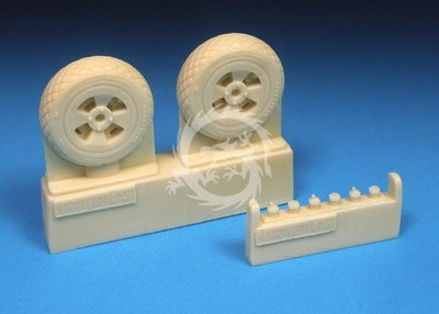 Zestaw Sea Fury Mainwheels - Diamond Tread BarracudaCast BR48343 skala 1/48