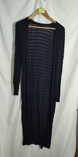 Vintage 90's Apt.9 Women black long length long sleeve sheer blazer cover C4