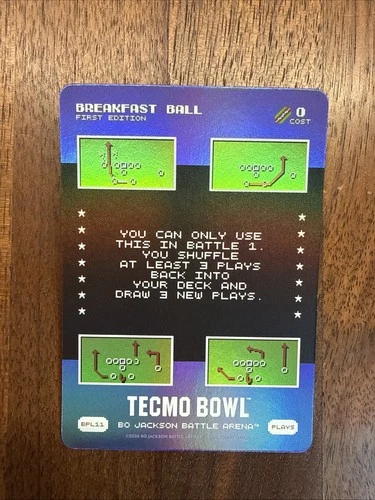 Bo Jackson Battle Arena Breakfast Ball BattleFoil BPL11 SSP Tecmo Bowl