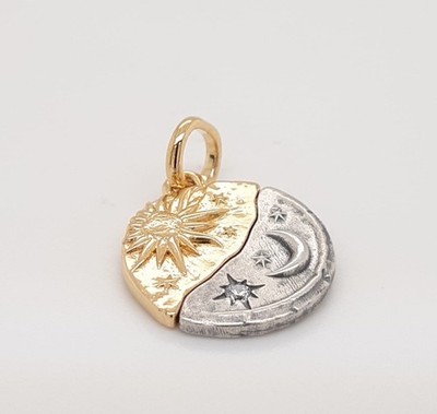 Original Pandora Talisman Sonne & Mond Medaillon Anhänger Charm 763977C01