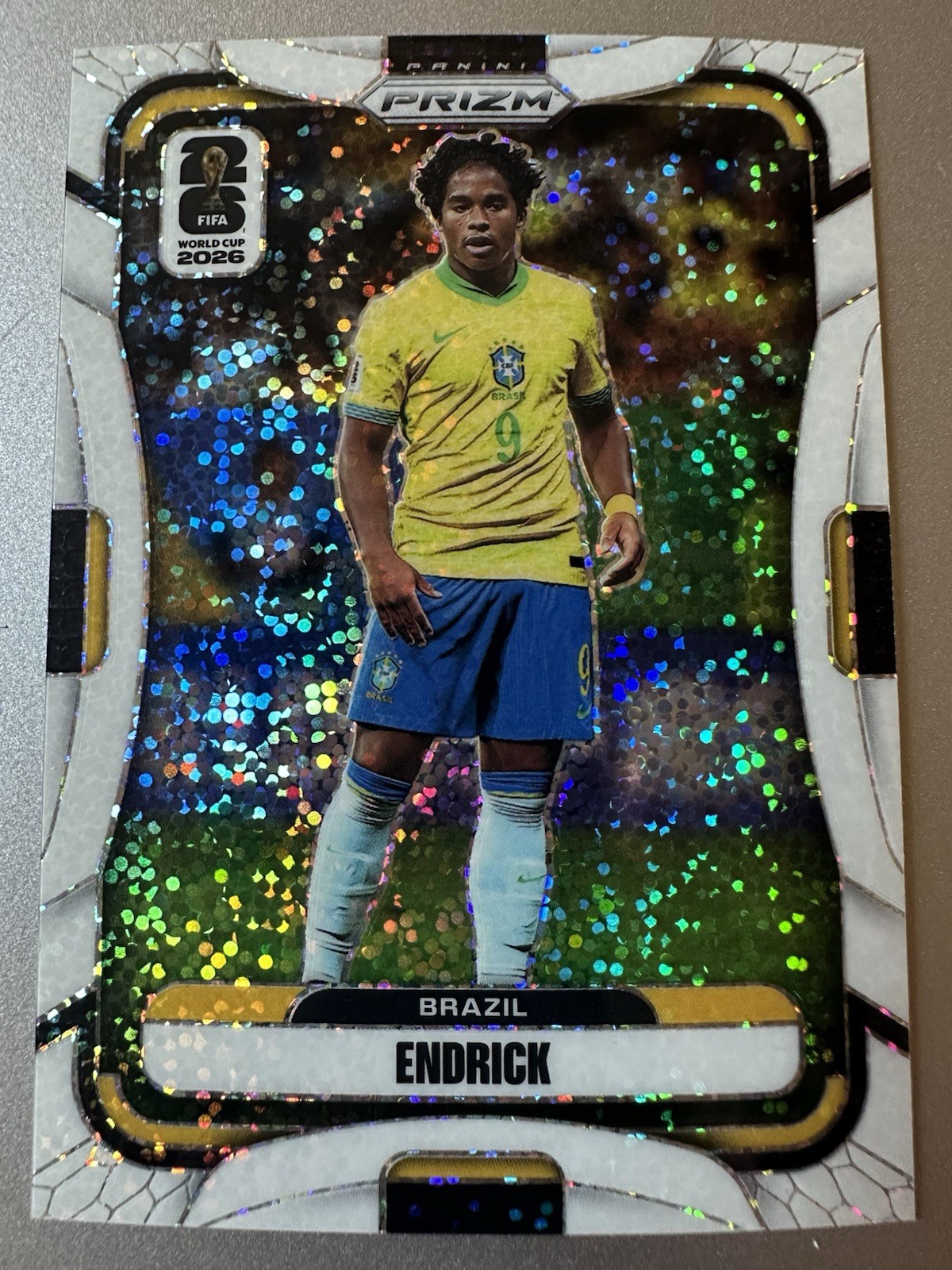 2026 Prizm FIFA World Cup #92 Endrick White Sparkle Brazil