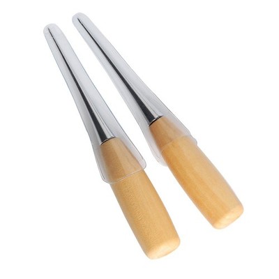 2pcs Alloy Steel Wood Handle Punching Tapered Awl Craft Cloth Scratch Awl Repair