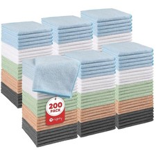 200 Pack Microfiber Washcloths, Soft Absorbent